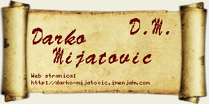 Darko Mijatović vizit kartica